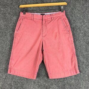 J Crew Rivington Shorts Mens 29 Sunwashed Red Cotton Bermuda Pockets
